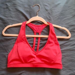 Hot Pink Buffbunny Sports Bra With Double T Backing.